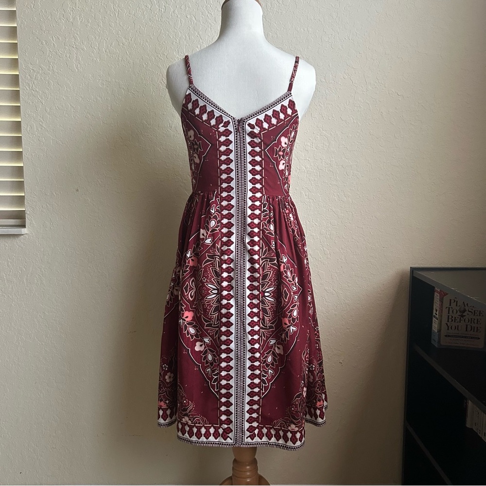 Banana Republic - Boho Print Sleeveless Midi Dress - Picture 2 of 6
